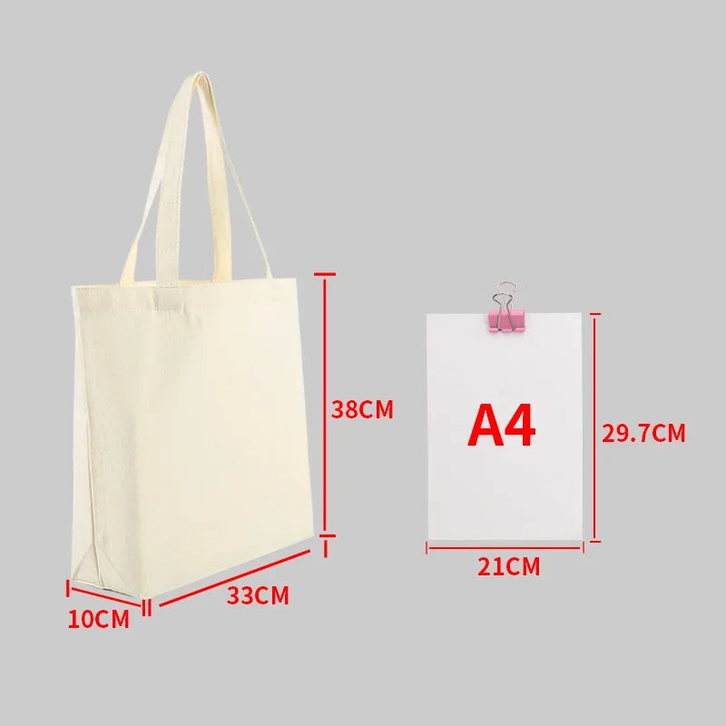 sac main femme toile noire grande pochette shopping coton solide moderne