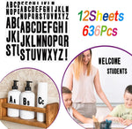 lettres autocollantes alphabet complet couleurs classiques adhésives éducation artistique enfants deco