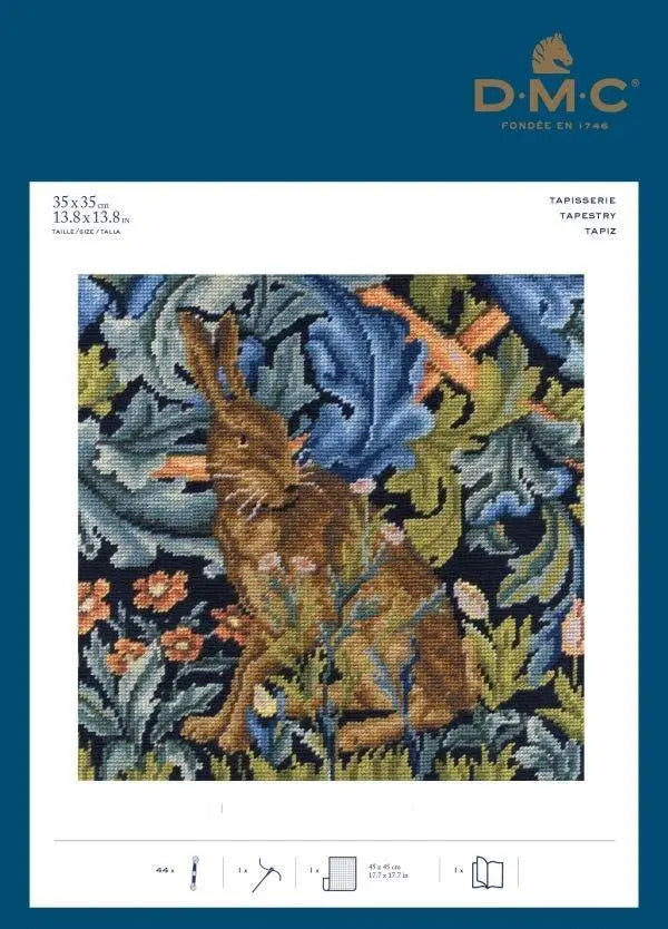 tapisserie animaux fleurs art nouveau broderie fil soie dentaire toile coton instructions ruban bleu