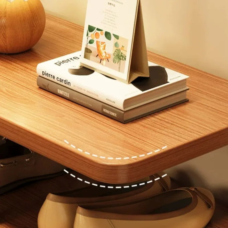 étagère chaussures moderne métal texture bois clair organisateur minimaliste gain place maison