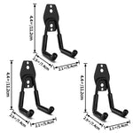 crochet mural acier noir support rangement outils garage vélo escabeau fixation vis