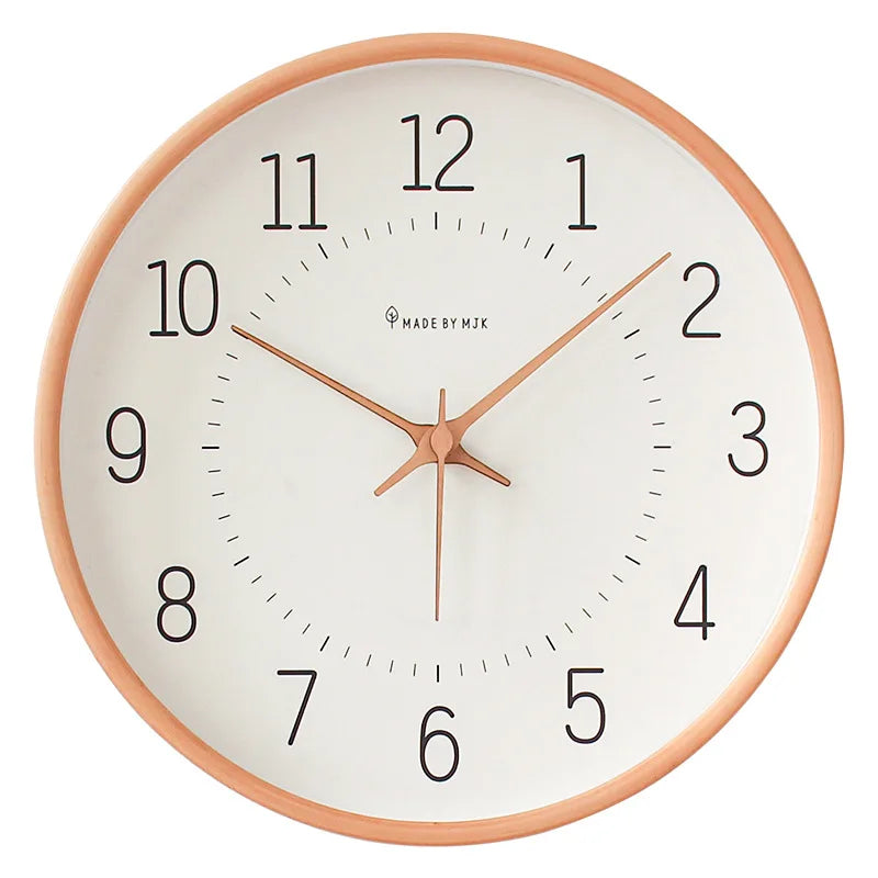 horloge murale moderne minimaliste bois blanc beige chambre salon