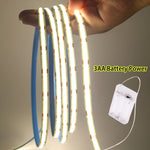 ruban led cob blanc bleu 320leds adhésif batterie aaa moderne chambre