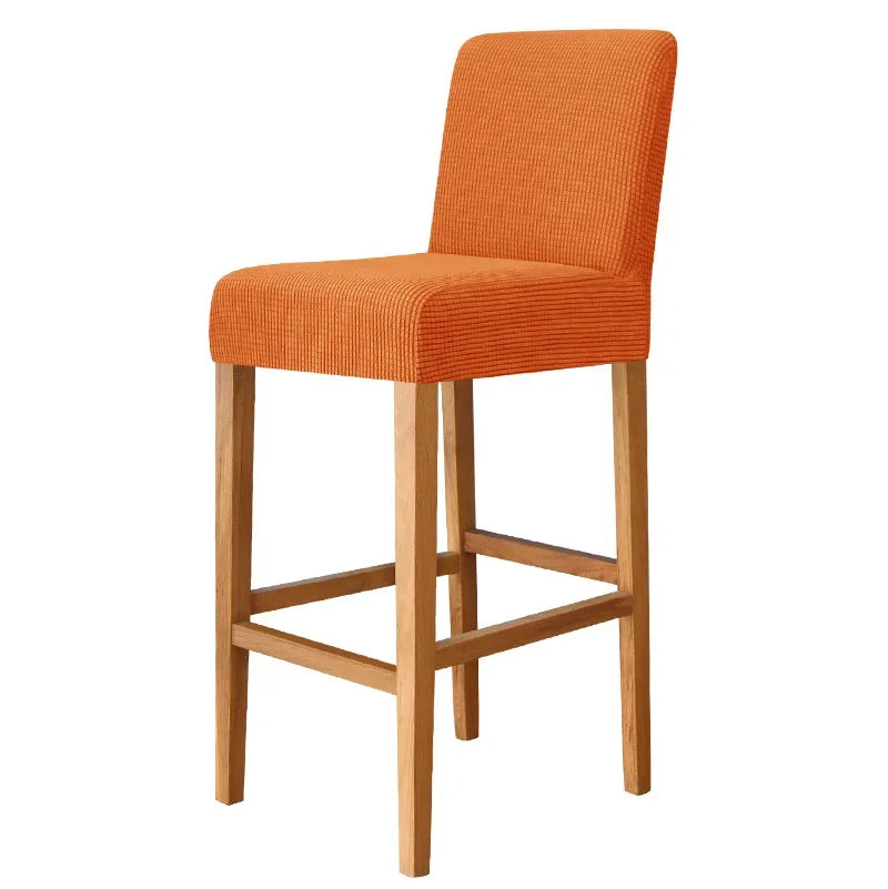 Housse chaise jaune rayée moderne adhésive polyester bar stool banquet