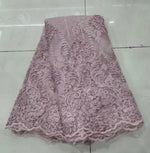 tissu dentelle polyester blanc noir floral translucide élégant mariage robes