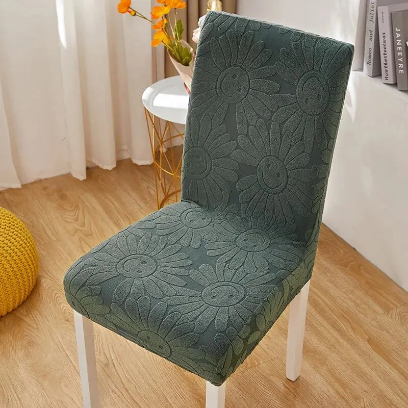 housse chaise rose bleu orange fleurs souriant moderne elasthanne polyester
