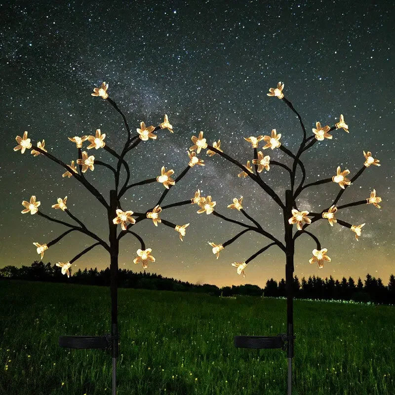 lampe solaire fleurs multicolores moderne decoration exterieure ip65 led abs