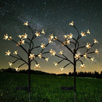 lampe solaire fleurs multicolores moderne decoration exterieure ip65 led abs