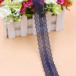 ruban dentelle 30mm violet rose orange bleu noir blanc motifs floraux classique polyester
