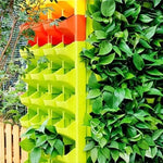 pots fleurs muraux modernes minimaliste vert orange blanc plante artificielle fixations murales