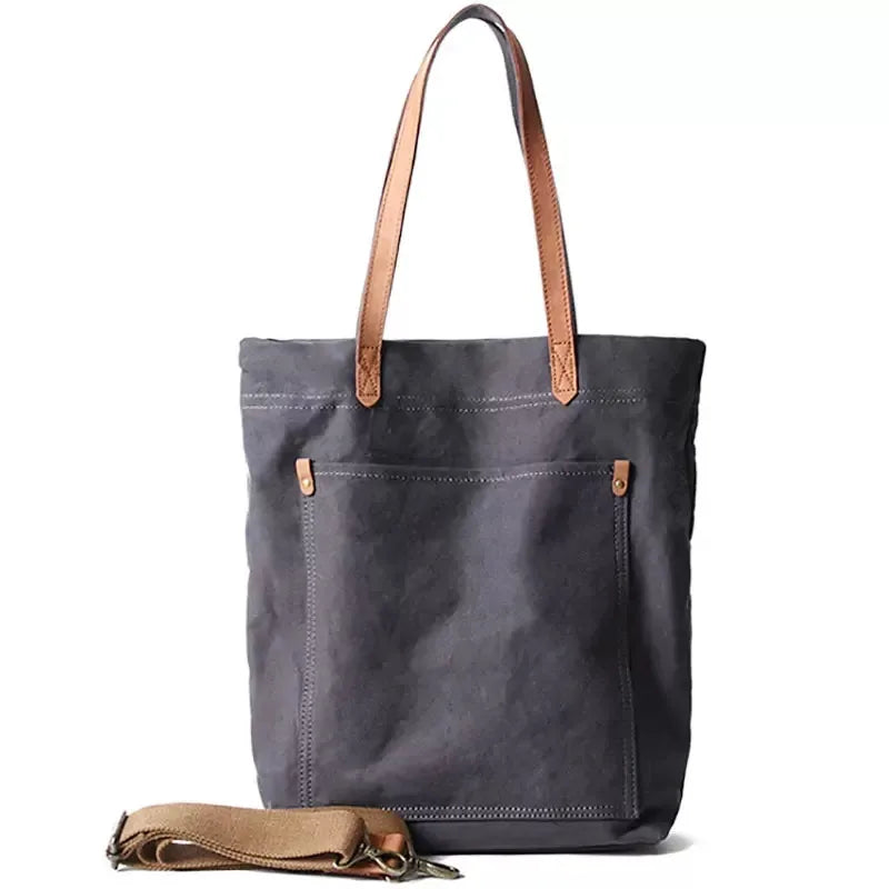 sac main vert olive toile douce fermeture éclair casual unisexe polyvalent texture tissée casual