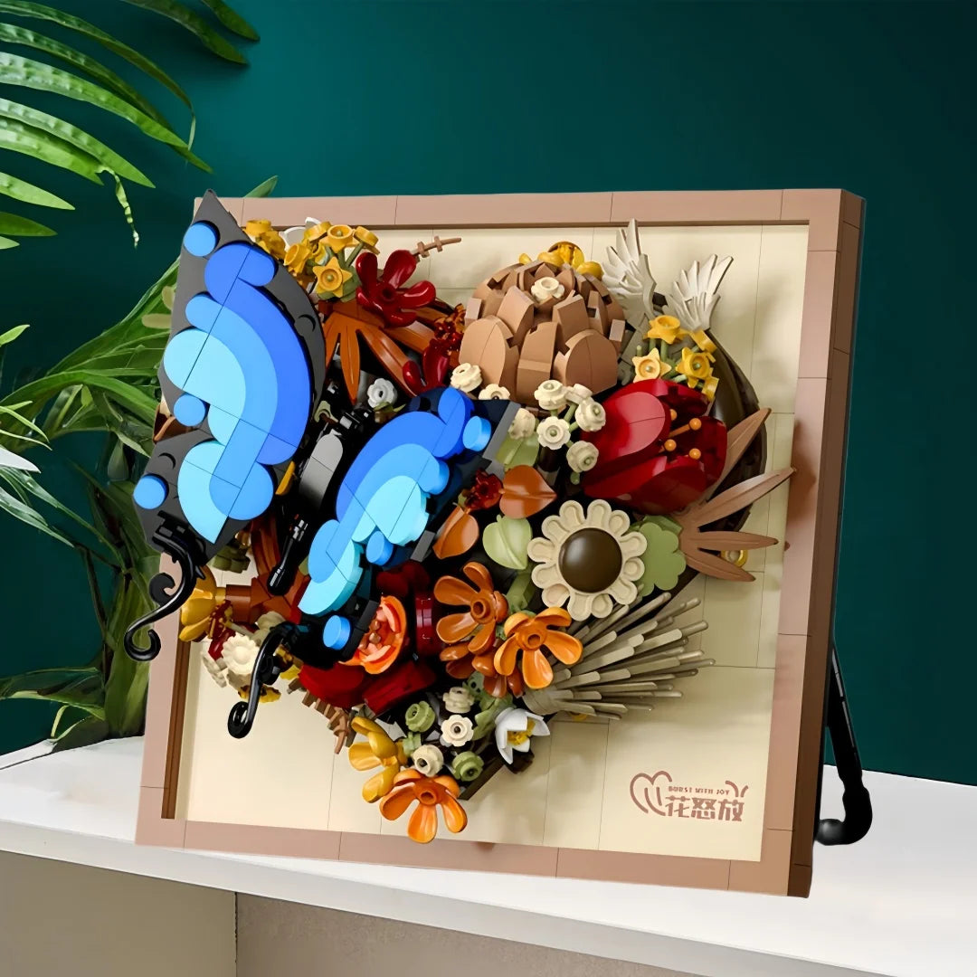 Cadre photo fleur 3D clair design DIY