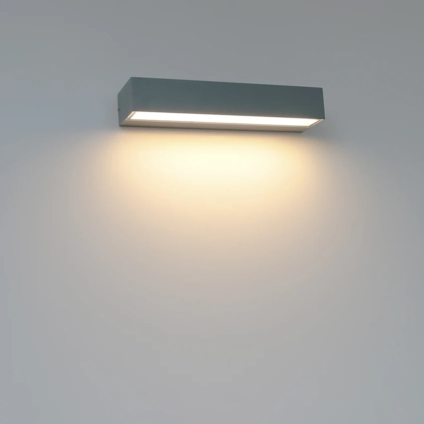 éclairage led moderne applique murale ip65 aluminium noir blanc gris