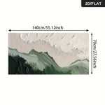 tableau abstrait contemporain toile peinture verte blanc gris sans cadre moderne décoration murale chambre