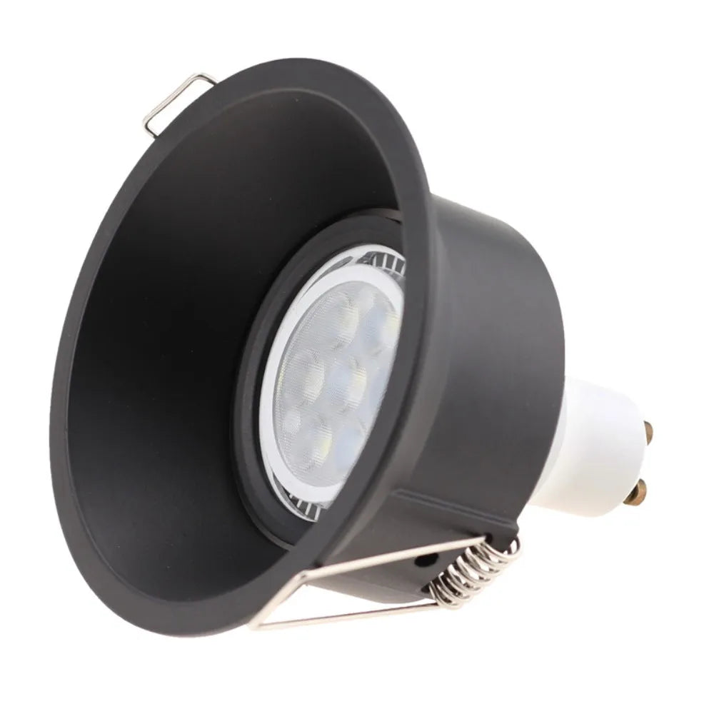 spot led noir moderne interrupteur bouton ampoyle gu10 clips chambre coucher