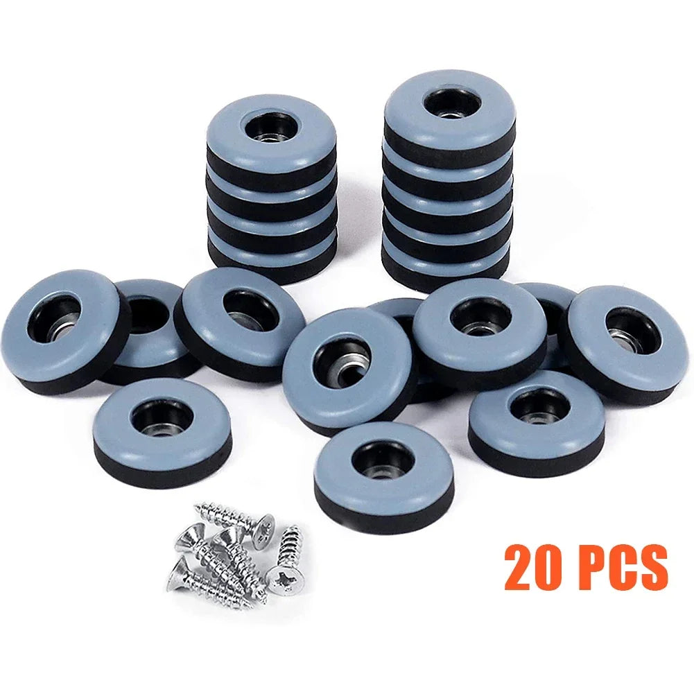 protectors meubles pieds vis gris noir ronds pratiques utilitaires 25mm 40mm