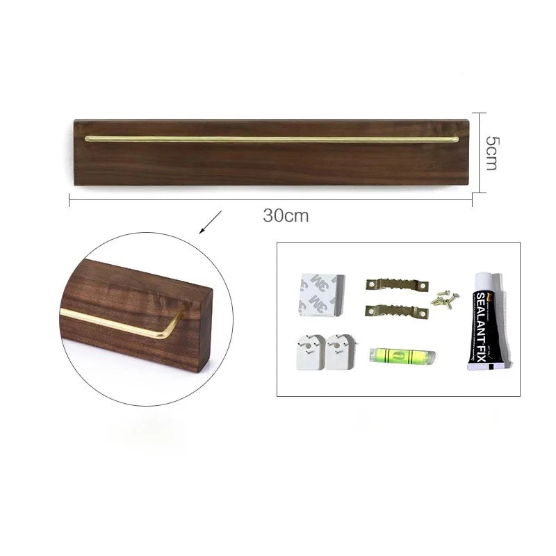 présentoir bijoux bois marron moderne colliers boucles d'oreilles rangement mural portable commercial domestique minimaliste