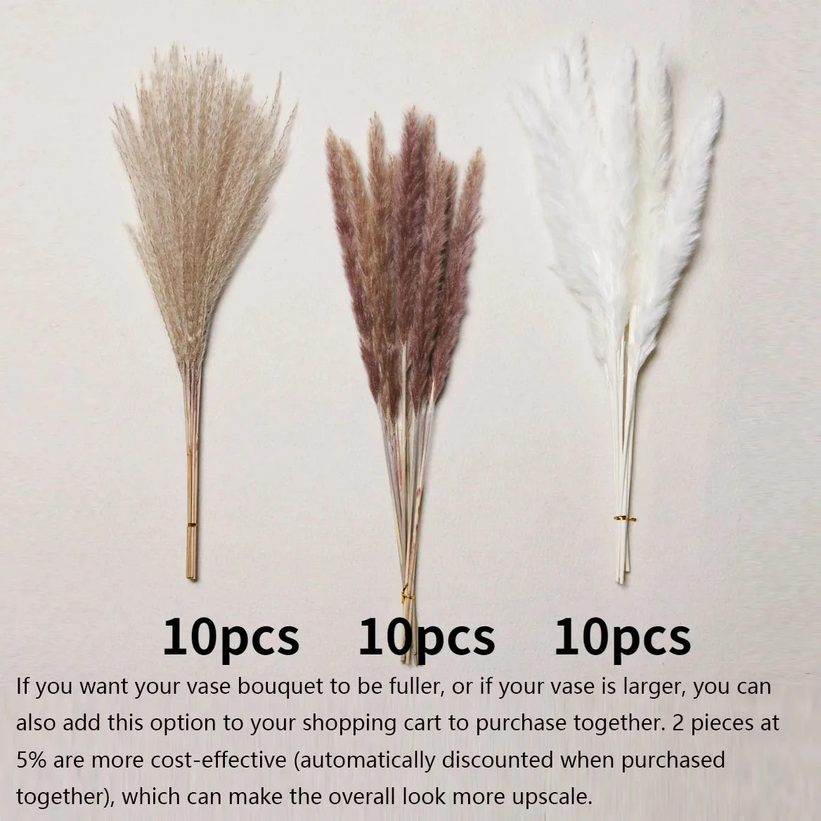 décoration maison bouquet dried flowers naturelles pampas beige rustique vase