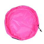 sac rangement pliable bleu rose moderne ø150cm ø50cm tissu uni opaque multifonctionnel salon
