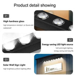 lampes solaires led extérieures modernes noires bleues panneaux solaires adhésives autonomes jardin patio
