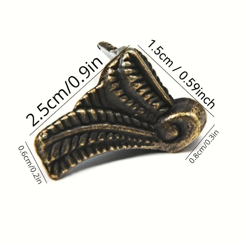 pieds meuble décoratifs bronze doré sculpté floral vintage fixations 20pcs