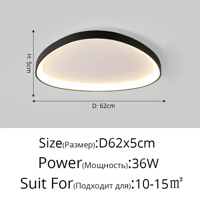 plafonnier led moderne blanc rond lumineux intérieur salon chambre salle manger