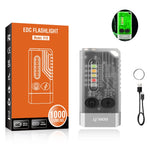 lampe poche rechargeable multi mode uv led alarme sonore porte clés camping