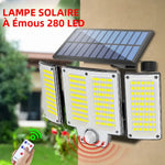 lampe solaire extérieure capteur mouvement lumière jardin éclairage patio moderne fonctionnel led noir gris