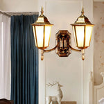 applique murale extérieure ip65 led noir or vintage détails sculptés classique résistante eclairage balcon