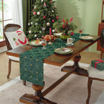 chaise table arbre noël vert rouge tissage relief festive décoration décembre événement