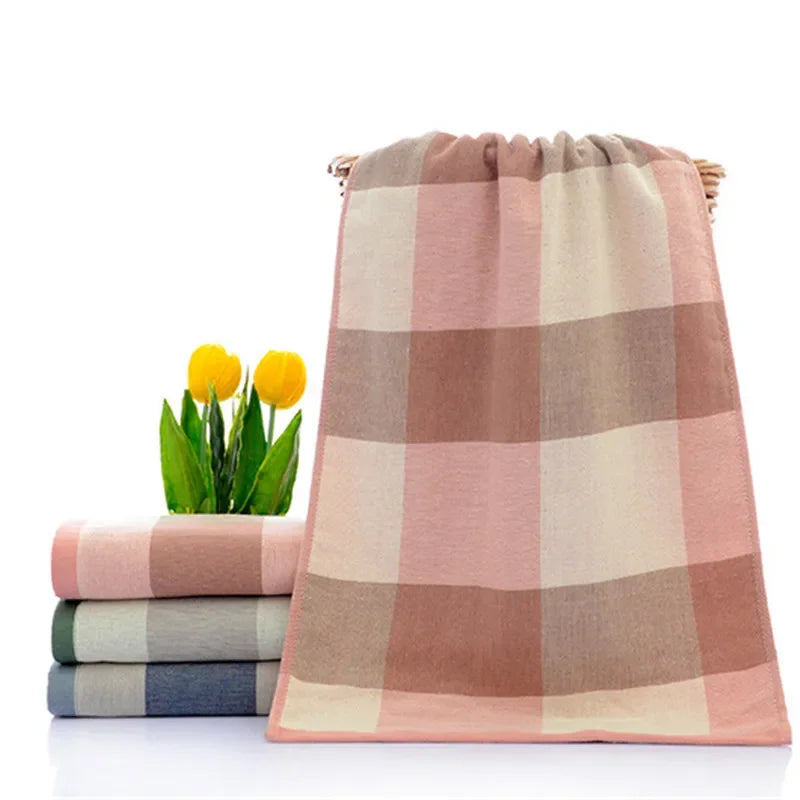 serviettes main coton absorbantes séchage rapide noël carreaux classiques vert gris rose