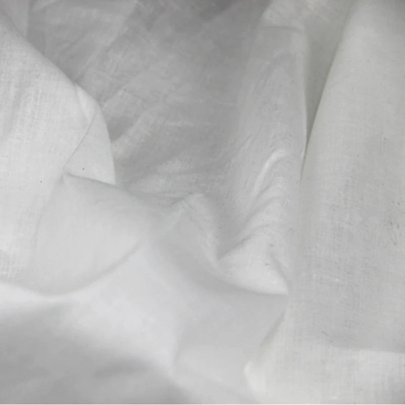 tissu voile coton blanc résistance déchirure 140cm large bricolage simple naturel matériauxoplastiquefixationruleincluded