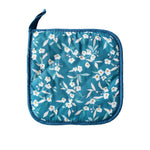 poignées plat gants cuisine antiderapants fleurs bleu vert jaune décoratifs four cuisine festive