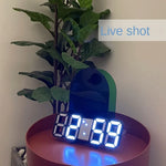 horloge digitale led moderne horaire date minimaliste cubique chiffres imposants