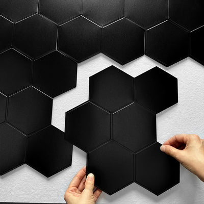 Stickers muraux noir pour carrelage cuisine