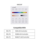 contrôleur led rf télécommande dimmable rgb rgbw cct bande lumineuse 12v 24v sans fil