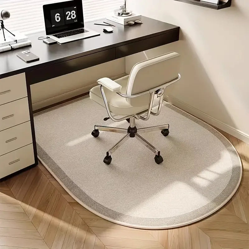 tapis solide polyester beige blanc rayures horizontales moderne intérieur salon chambre 120x90cm