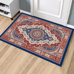 tapis d'entrée floral moderne résistant rides antidérapant rouge noir beige