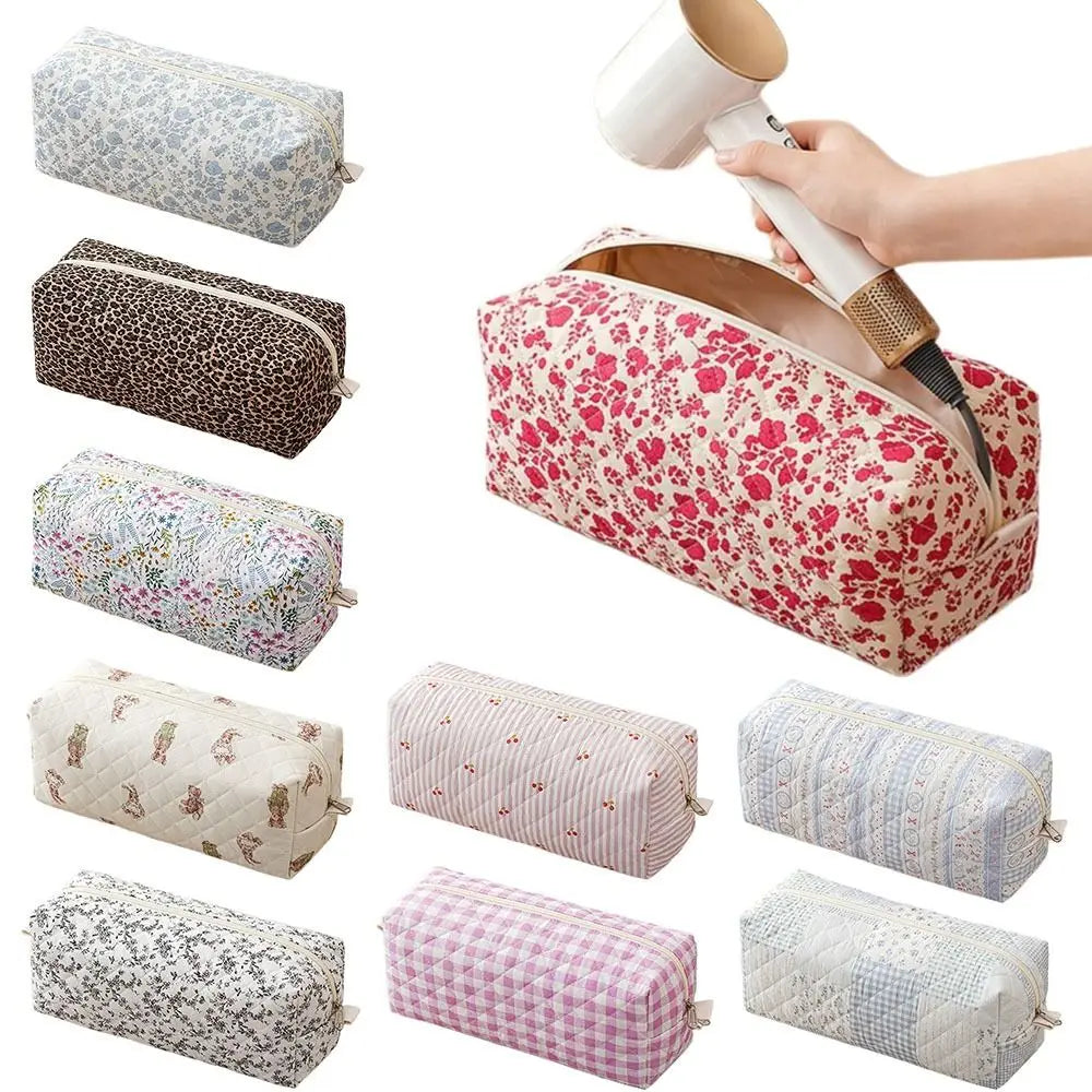 Sac rangement réutilisable imprimé léopard multifonctionnel moderne aspirateur voyage embout fer lisser blanc marron