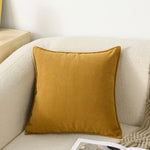 housses coussin carré polyester gris clair moderne non toxique 45x45cm fixations