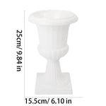 vases blancs classiques plastique ribbé maison décoration fleurs artificielles multifonctionnels