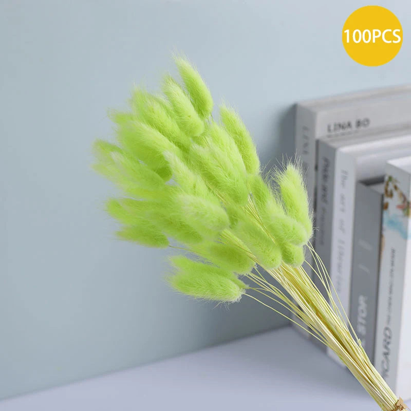 décoration maison bouquets plumes séchées naturelles bleu vert rose orange
