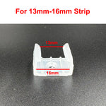 clips fixations rubans led transparents 4mm 6mm 6mm 10mm 10mm 13mm 13mm 16mm pratique