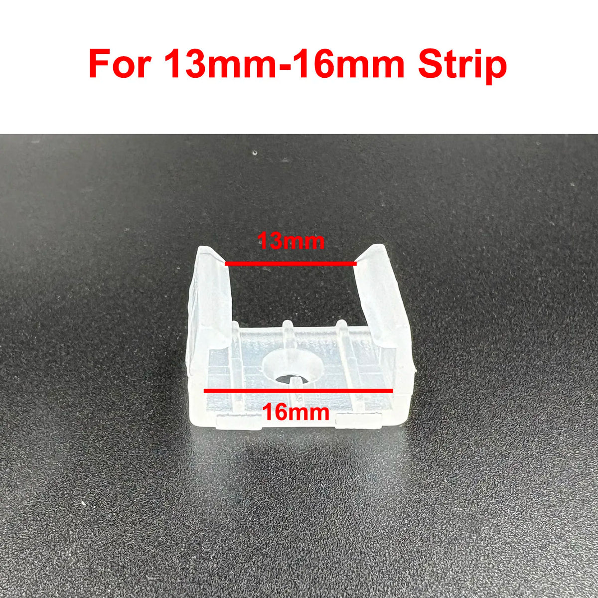clips fixations rubans led transparents 4mm 6mm 6mm 10mm 10mm 13mm 13mm 16mm pratique
