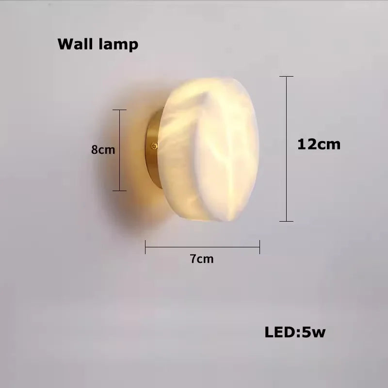 lampe suspendue marbre moderne blanc beige doré intérieur salon chambre