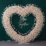 décoration événement romantique mariage cœur fleurs roses artificielles enseigne lumineuse better togetherextérieur