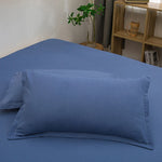 taies d'oreiller simples coton polyester 48x74cm gris roseclair unis opaques lit maison