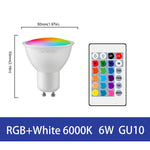 ampoules led rgb blanc multicolore transparentes modernes télécommande e27 e14 gu10