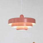 suspension lumineuse moderne métal orange salle manger restaurant éclairage intérieur décoratif