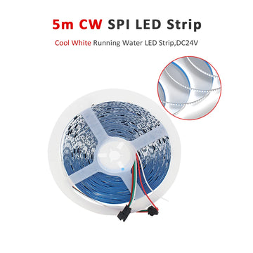 ruban led 24v 120leds blanc froid chaud moderne adhésif contrôleur
